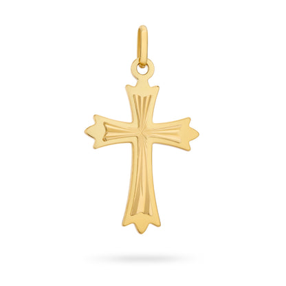 MONDO CATTOLICO ROMA 28 mm (1.10 in) Gold Plated Three Points Cross