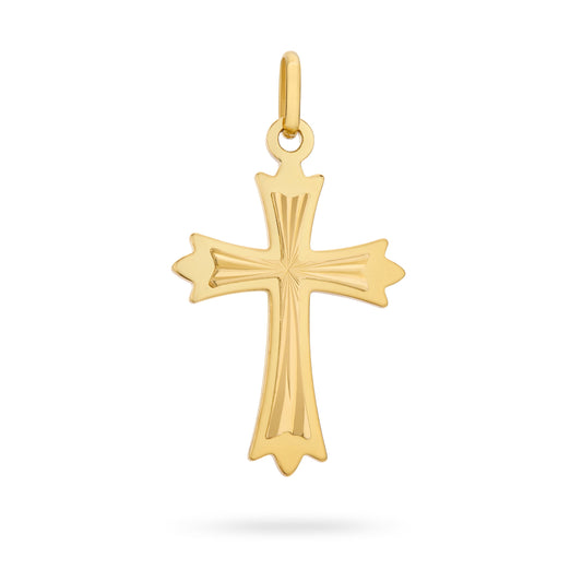MONDO CATTOLICO ROMA 28 mm (1.10 in) Gold Plated Three Points Cross