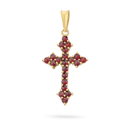 MONDO CATTOLICO ROMA 26 mm (1.02 in) Gold Plated Trefoil Grenade Cross