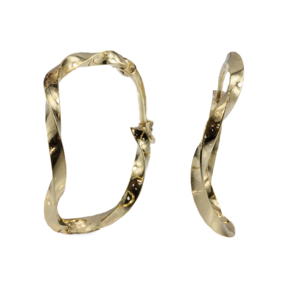 MONDO CATTOLICO Gold Plated Twisted Earrings
