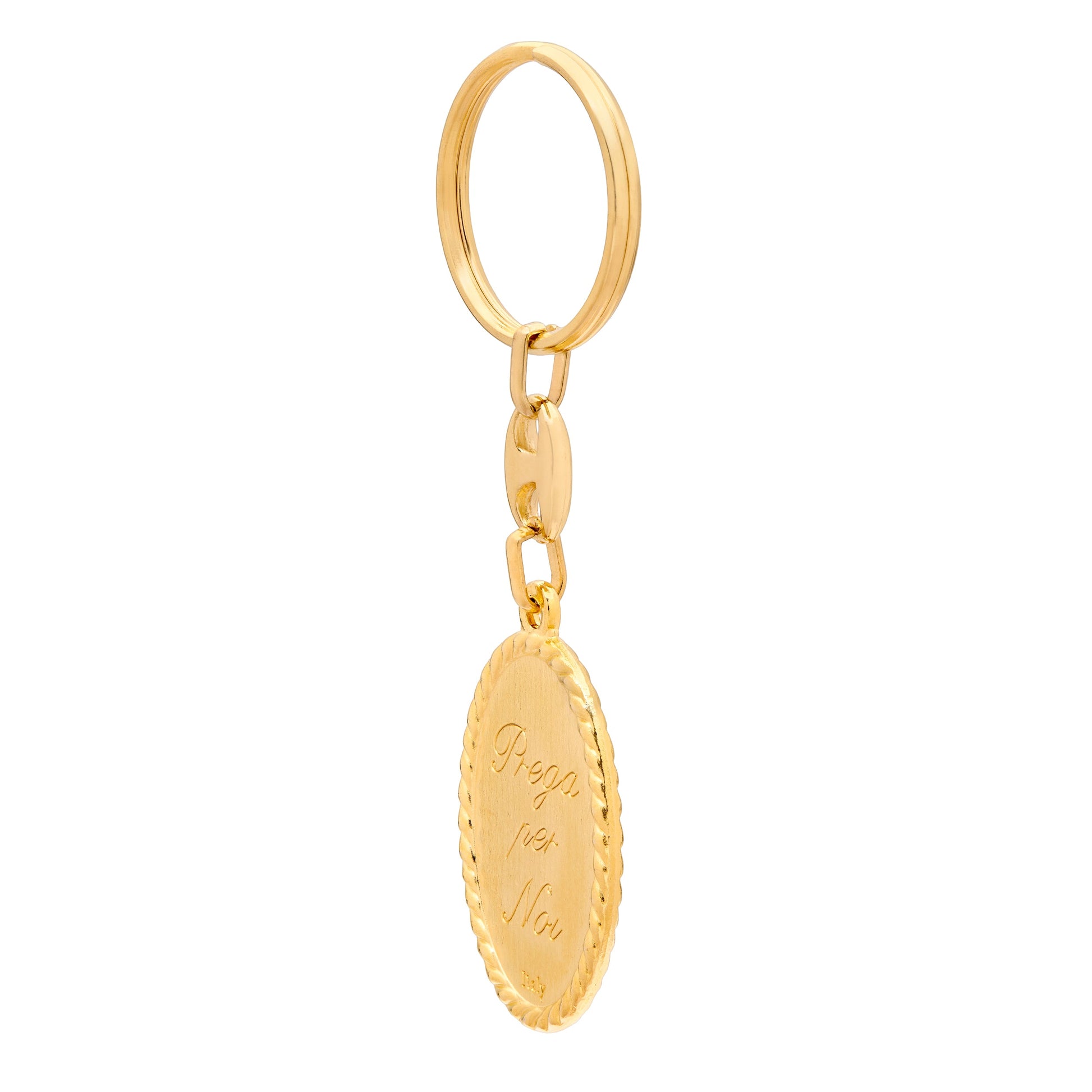 Mondo Cattolico Keychains Gold-Tone Metal Keychain Featuring Pope Leo XIV