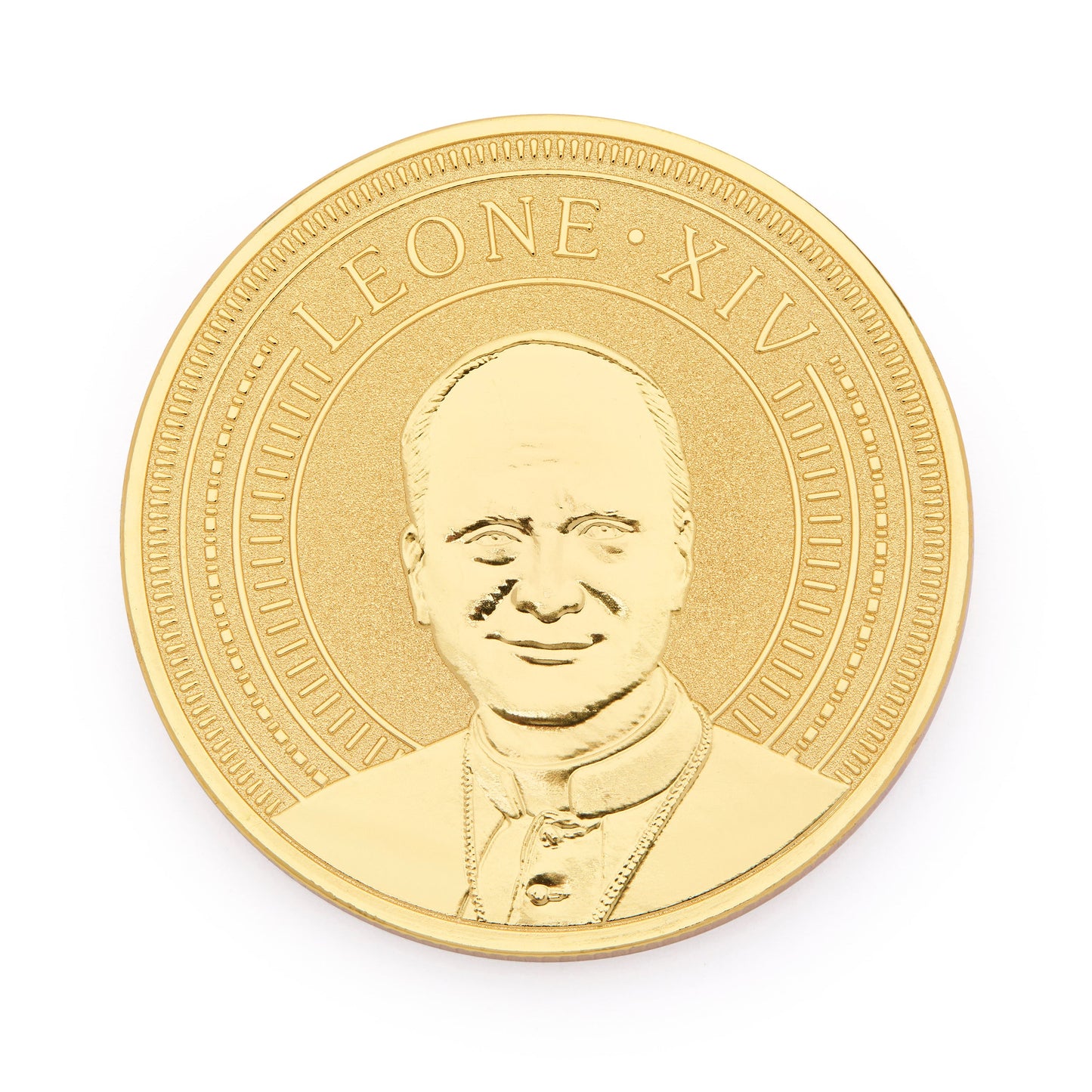 MONDO CATTOLICO ROMA Coin Gold-tone Pope Leo XIV Commemorative Coin – Exclusive Edition