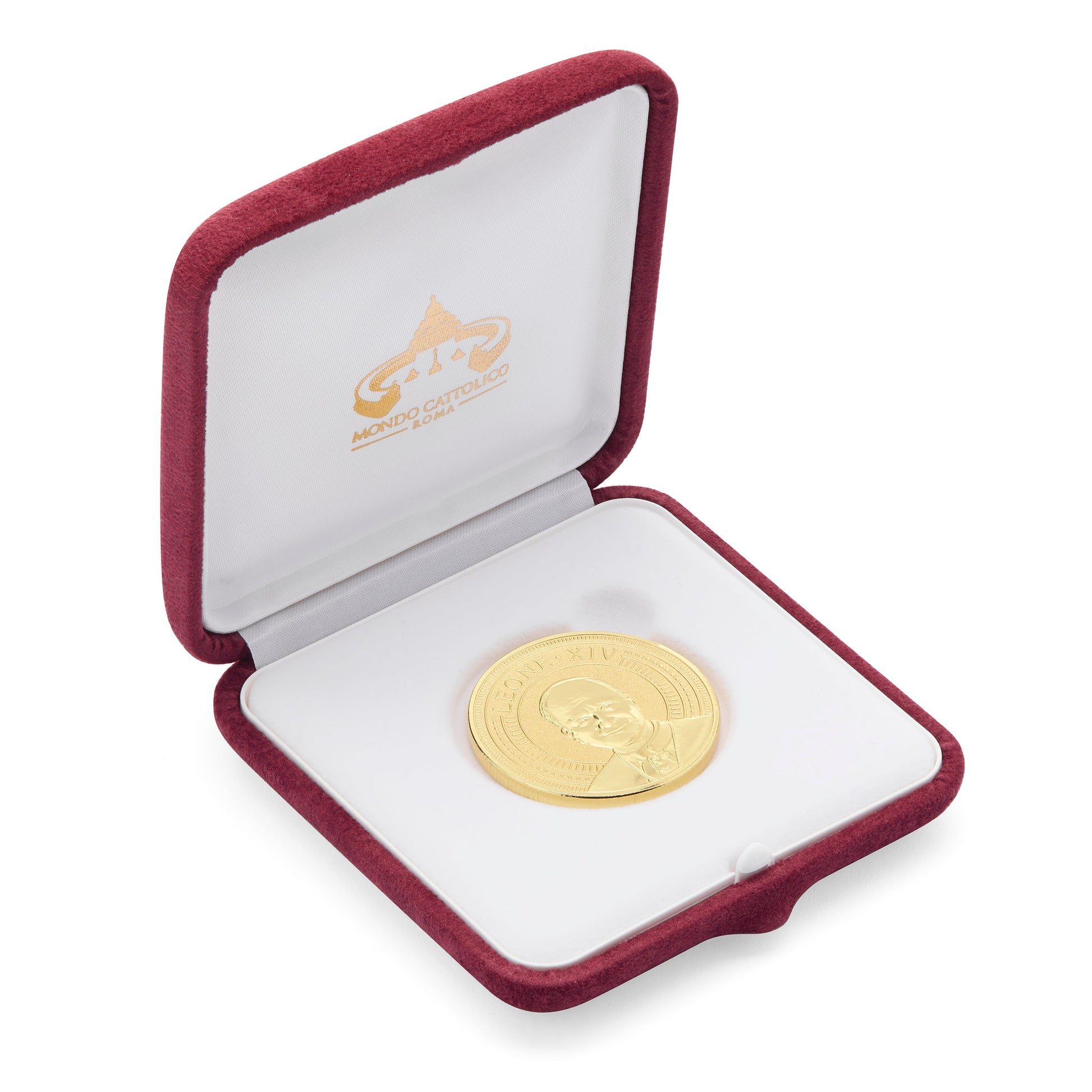 MONDO CATTOLICO ROMA Coin Gold-tone Pope Leo XIV Commemorative Coin – Exclusive Edition