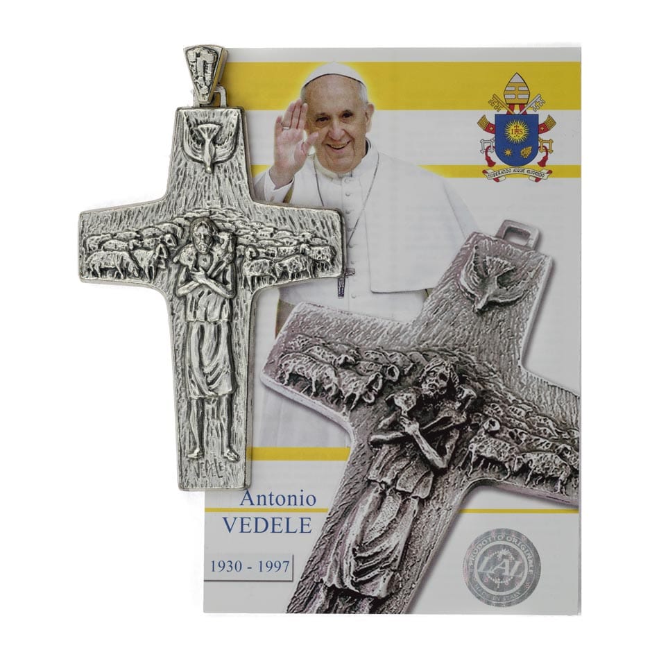 MONDO CATTOLICO Good Shepherd Pope Francis Cross 3,94"