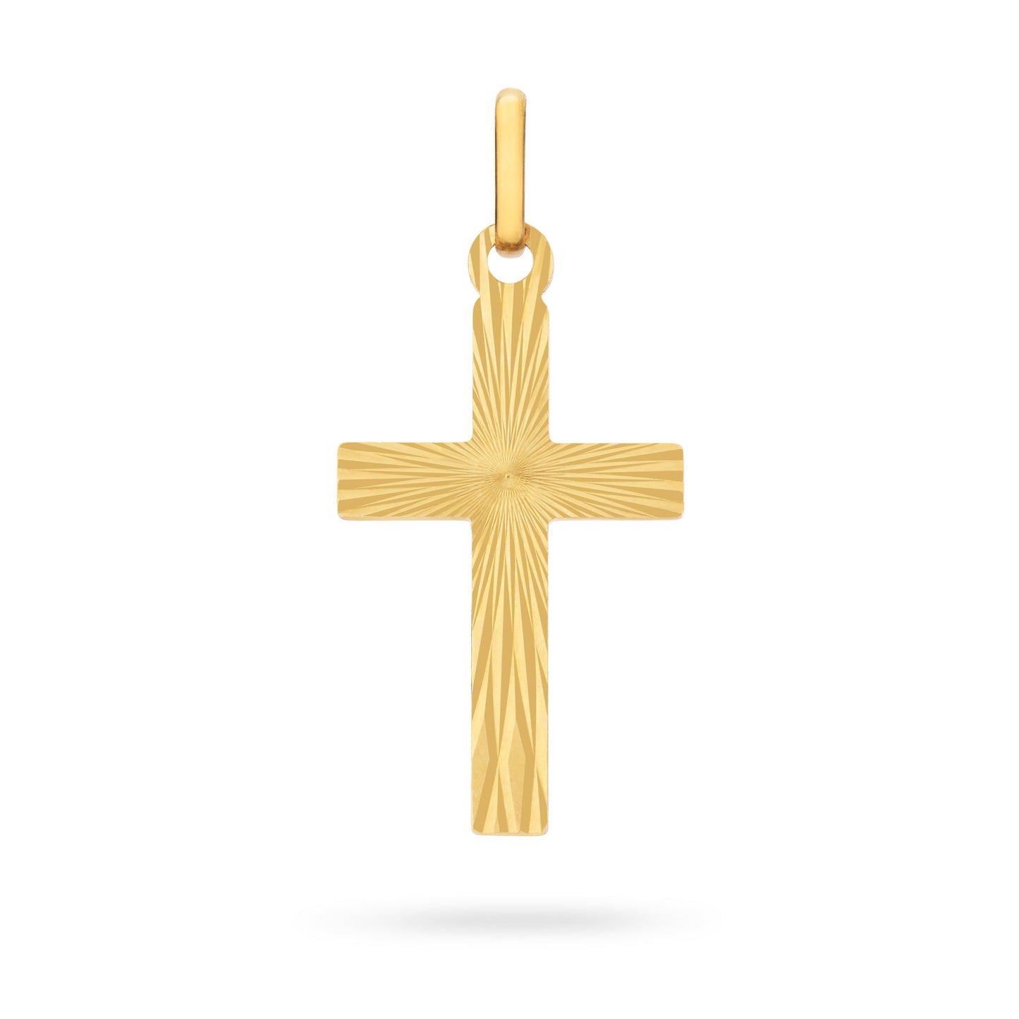 MONDO CATTOLICO ROMA Grooved Gold Plated Cross