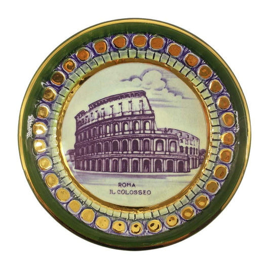 MONDO CATTOLICO Handmade Decorative ceramic pottery with the Coliseum 13 cm