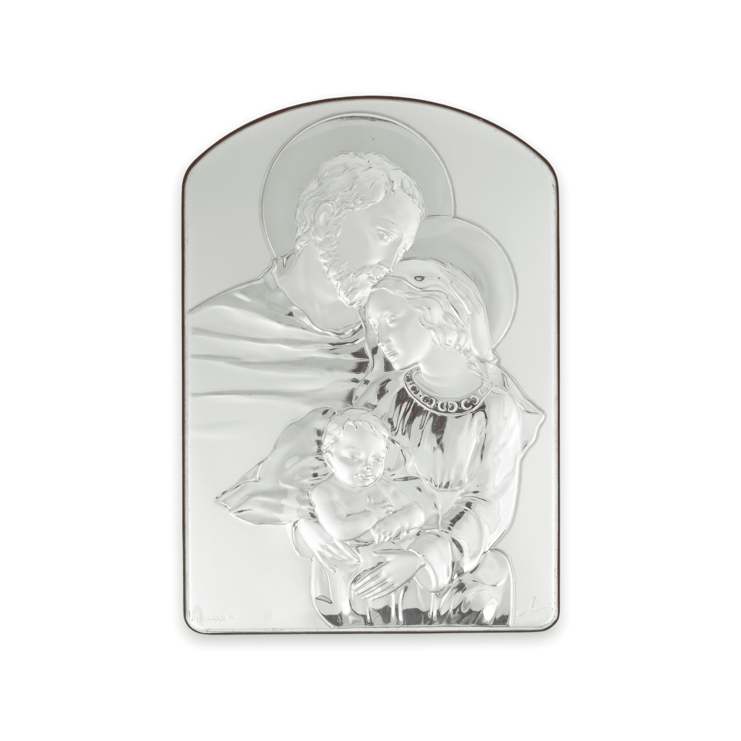 MONDO CATTOLICO Holy Family Painting Sterling Silver Bilaminate