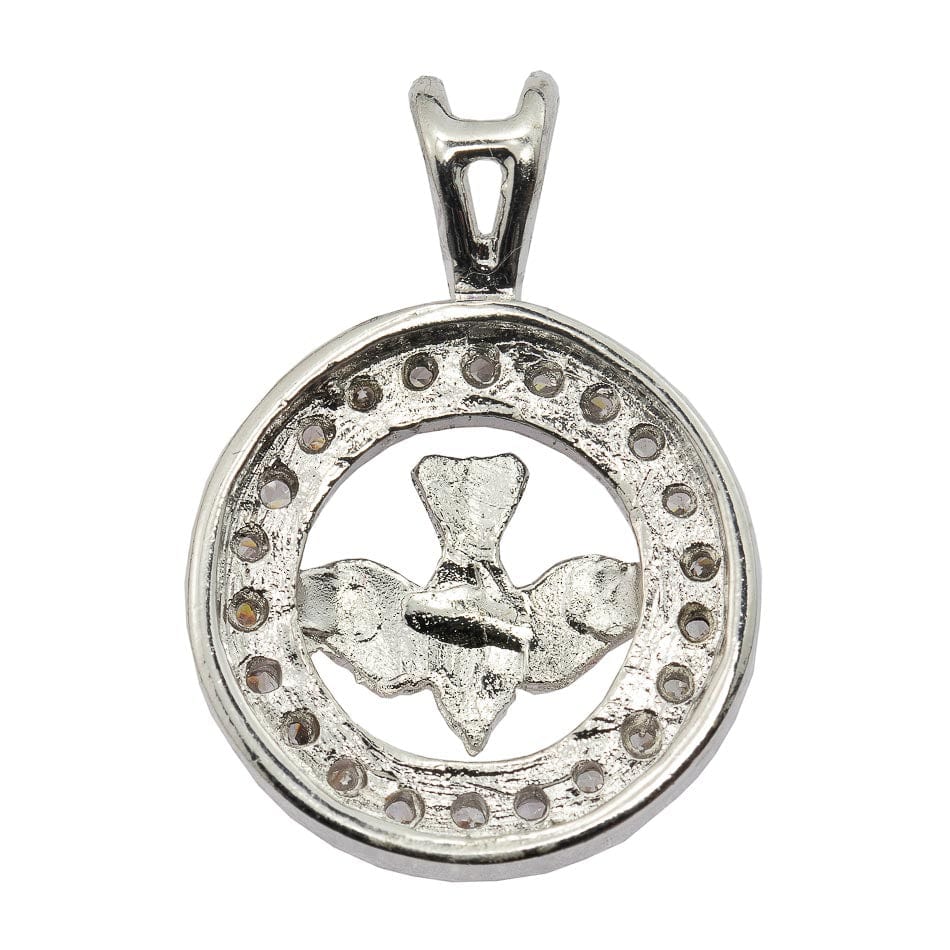 MONDO CATTOLICO Medal Holy Spirit Charm with Crystal