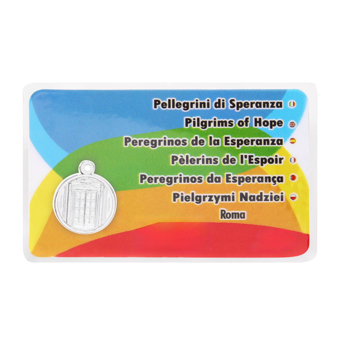 MONDO CATTOLICO ROMA Holy Card Horizontal Laminated Jubilee 2025 Holy Card