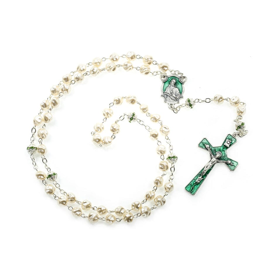 MONDO CATTOLICO Prayer Beads Irregular Glass Pearl Rosary