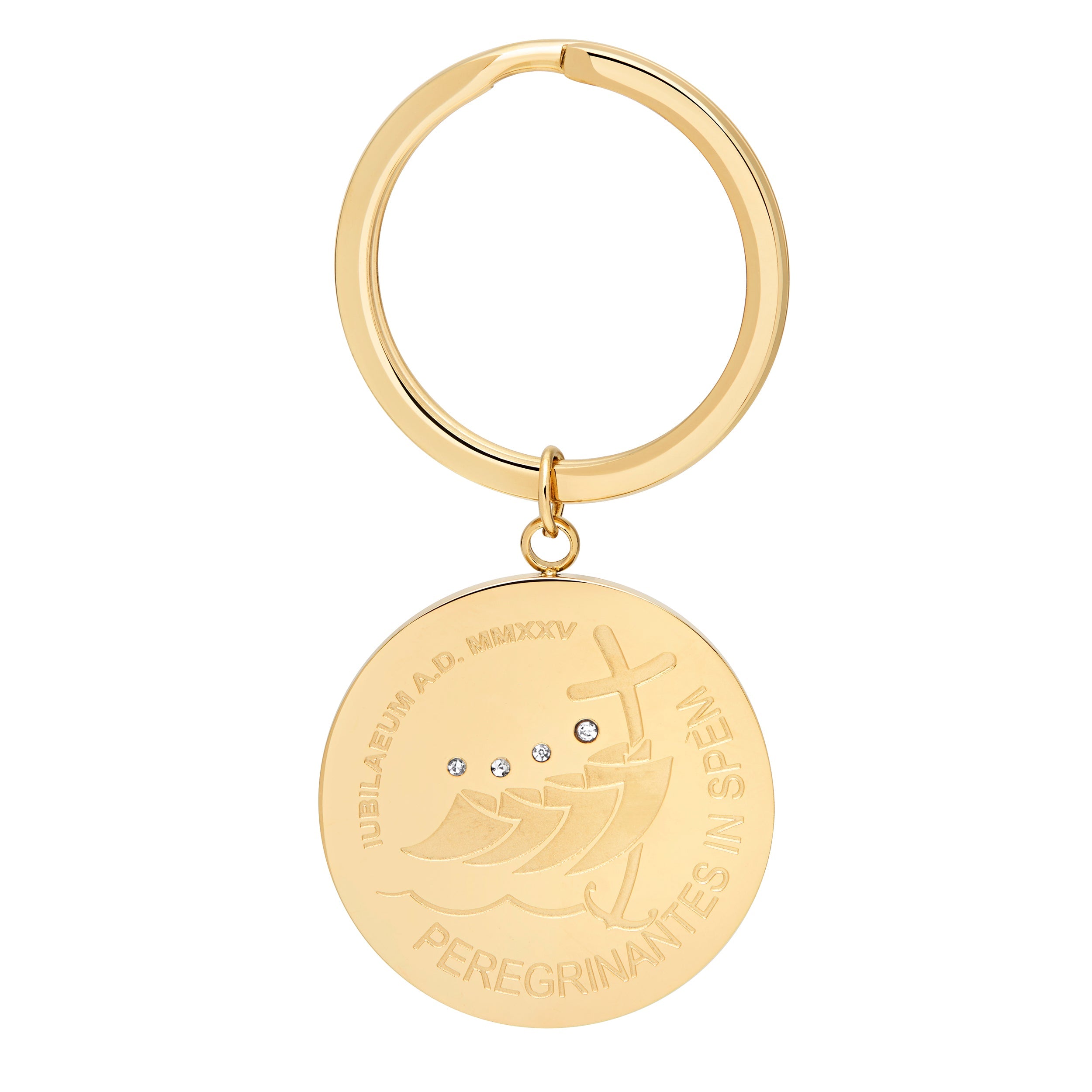 Jubilee 2025 Gold-tone Stainless Steel Keychain | MONDO CATTOLICO