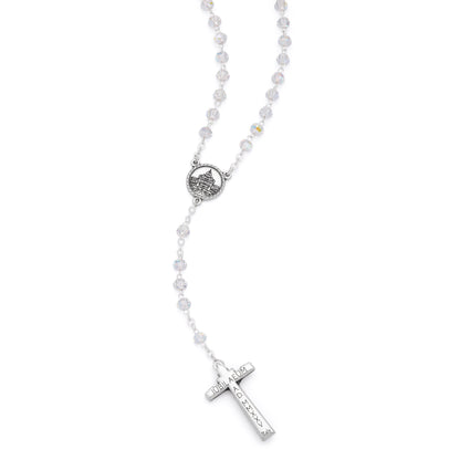 MONDO CATTOLICO ROMA Rosary 46 cm (18.11 in) / 60 cm (23.62 in) / 6 mm (0.24 in) Jubilee 2025 Rosary with Crystal Beads