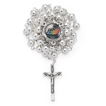MONDO CATTOLICO ROMA Rosary 46 cm (18.11 in) / 64 cm (25.20 in) / 6 mm (0.24 in) Jubilee 2025 Rosary with Metal Beads
