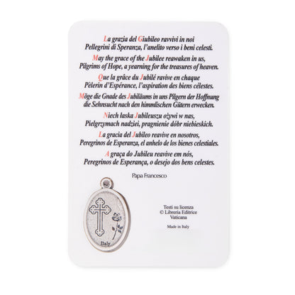 MONDO CATTOLICO ROMA Holy Card Laminated Jubilee 2025 Holy Card