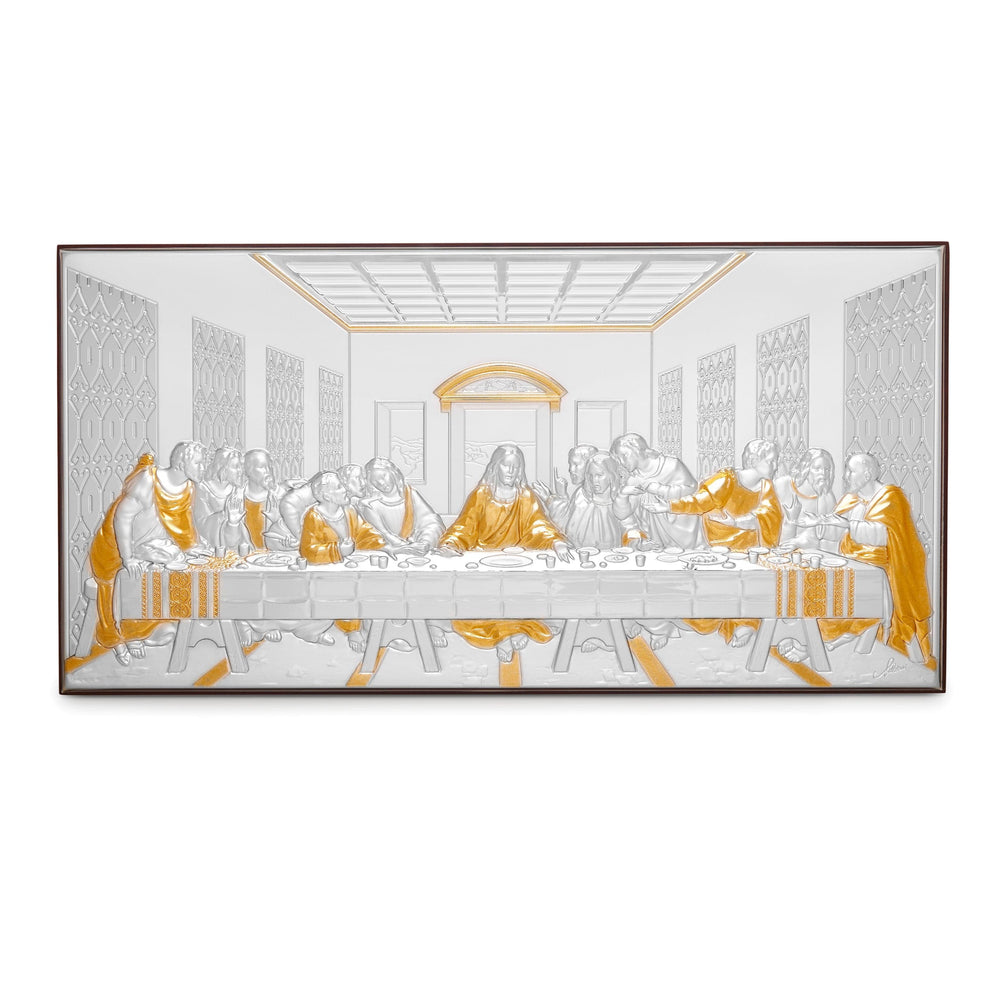 Last Supper Religious Picture Bilaminated Sterling Silver | MONDO CATTOLICO
