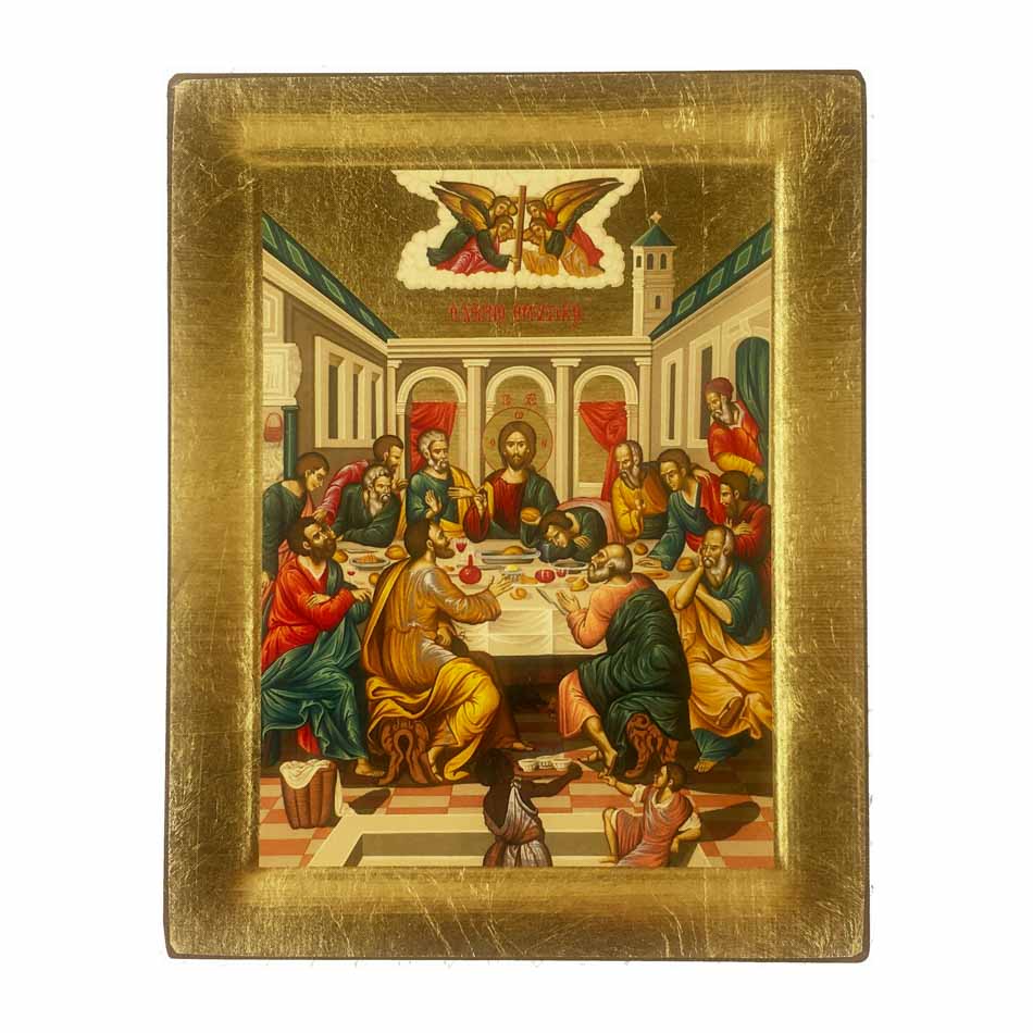 MONDO CATTOLICO Last Supper Wooden Icon 19x15 cm