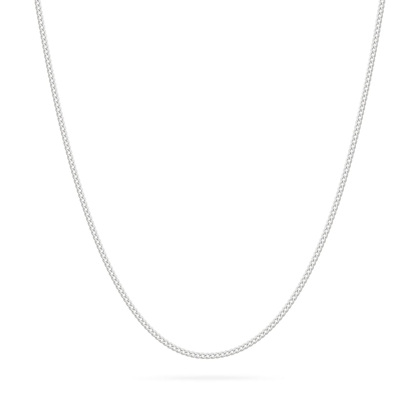 MONDO CATTOLICO ROMA Necklaces 60 cm (23.62 in) Long White Gold Curb Chain Necklace