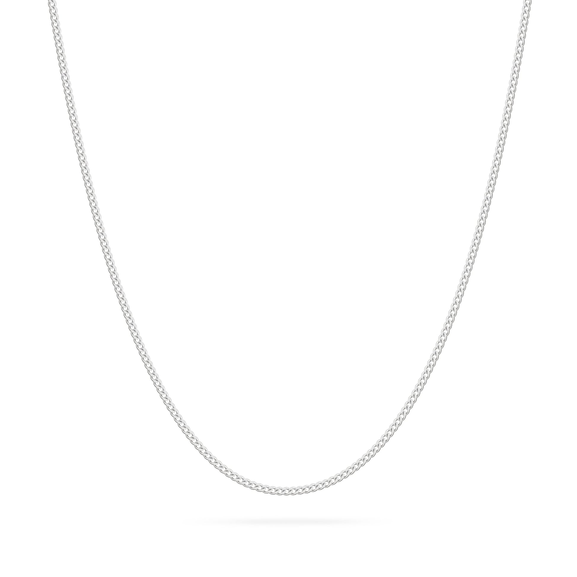MONDO CATTOLICO ROMA Necklaces 60 cm (23.62 in) Long White Gold Curb Chain Necklace