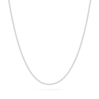 MONDO CATTOLICO ROMA Necklaces 60 cm (23.62 in) Long White Gold Curb Chain Necklace