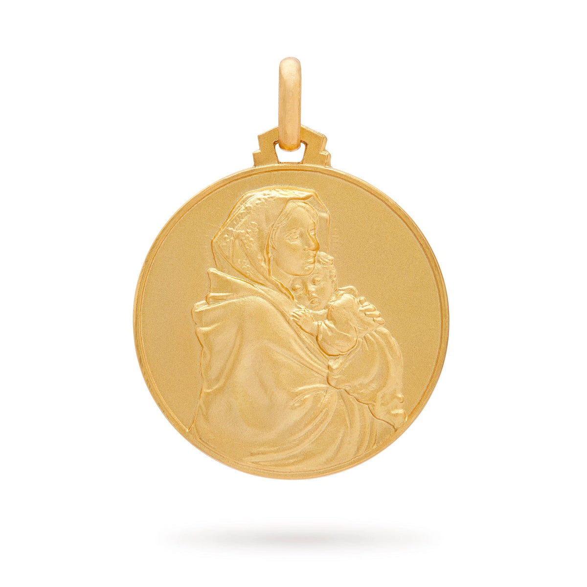 Yellow Gold Madonna of the Streets Ferruzzi Medal | MONDO CATTOLICO