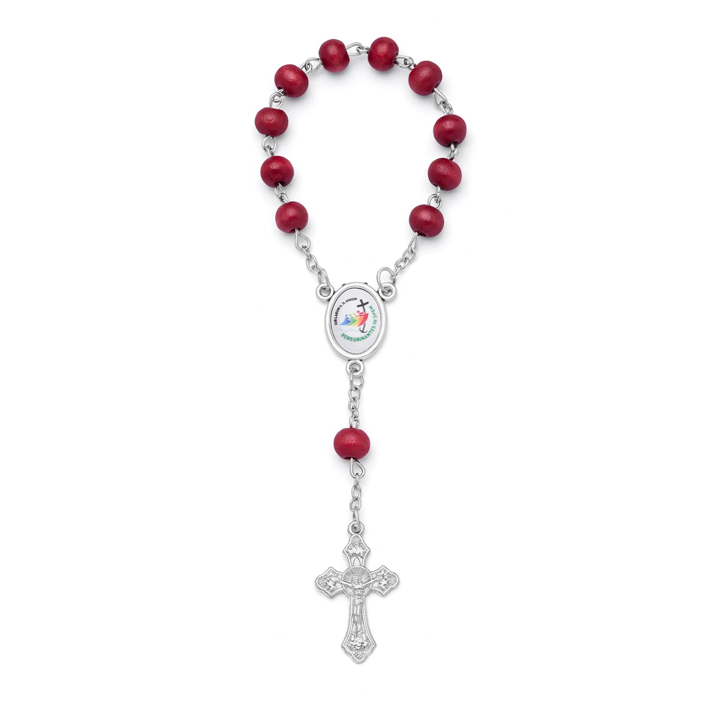 Mondo Cattolico Rosary 10 / 5 Mater Ecclesiae One-Decade Rosary with Wooden Panel