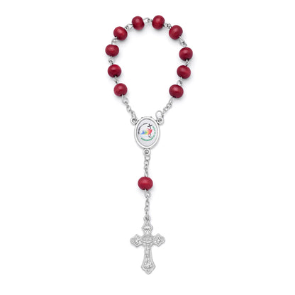 Mondo Cattolico Rosary 10 / 5 Mater Ecclesiae One-Decade Rosary with Wooden Panel