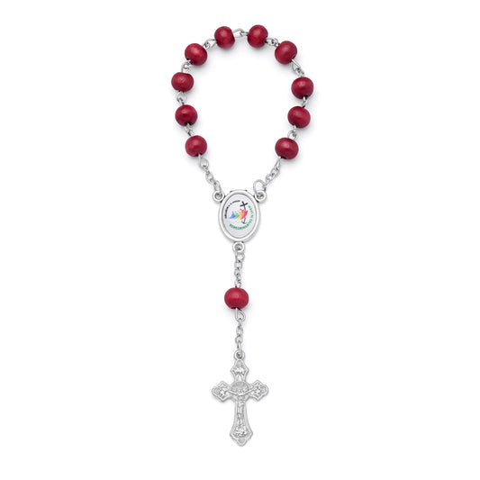 Mondo Cattolico Rosary 10 / 5 Mater Ecclesiae One-Decade Rosary with Wooden Panel