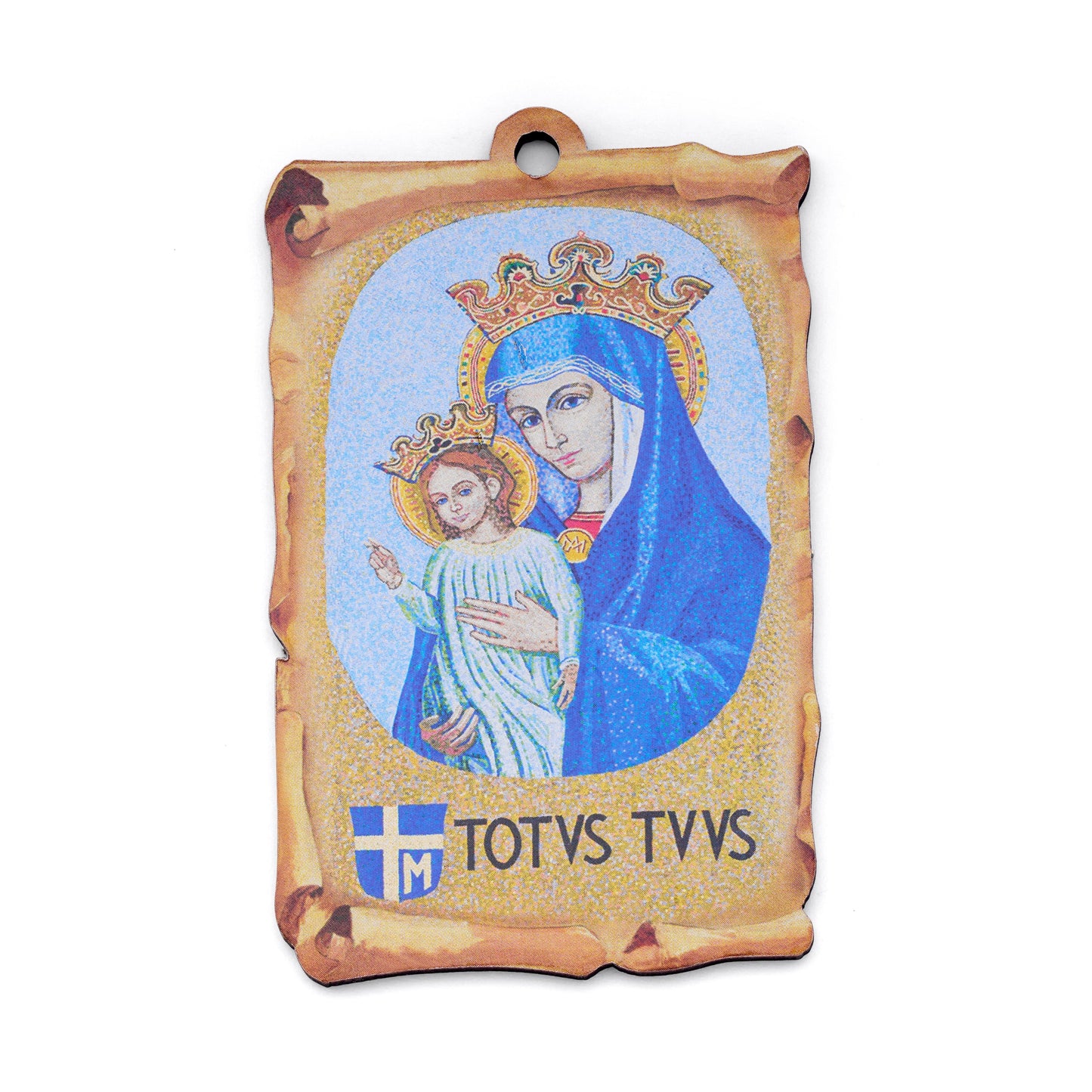 Mondo Cattolico Rosary 10 / 5 Mater Ecclesiae One-Decade Rosary with Wooden Panel