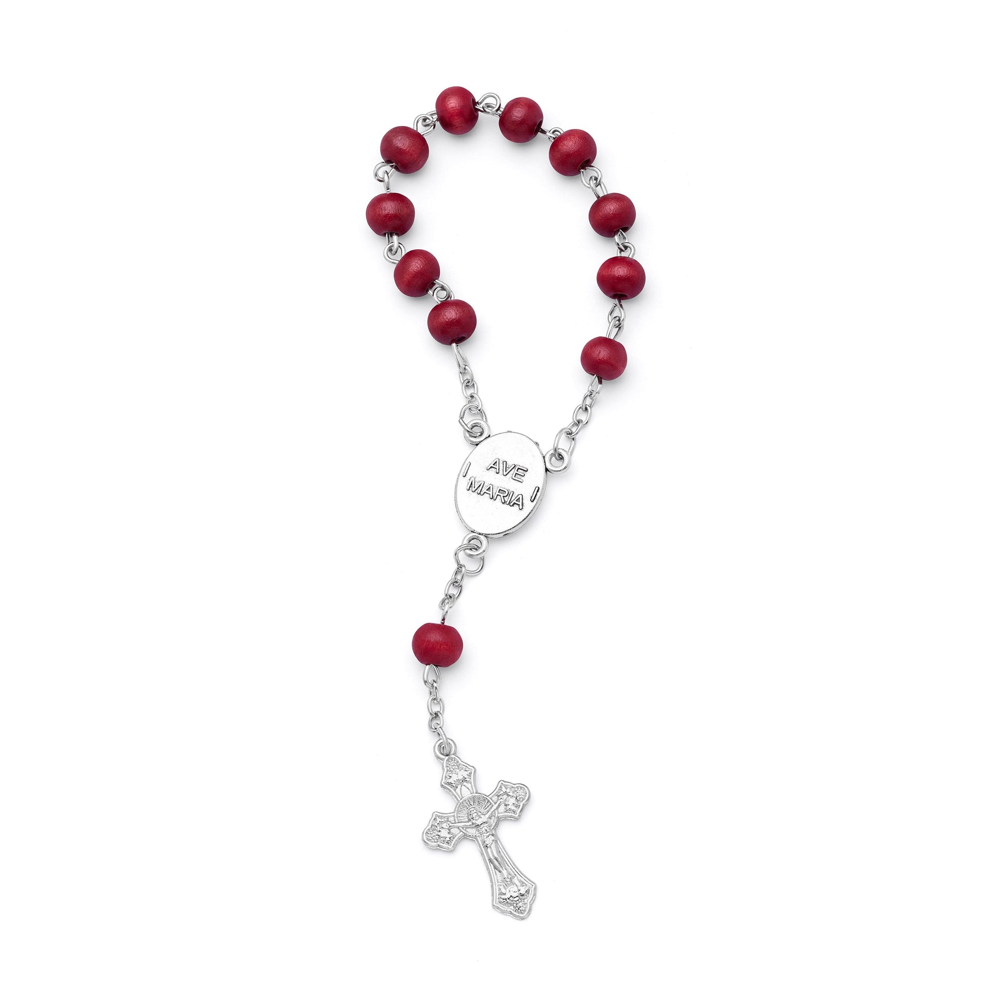 Mondo Cattolico Rosary 10 / 5 Mater Ecclesiae One-Decade Rosary with Wooden Panel