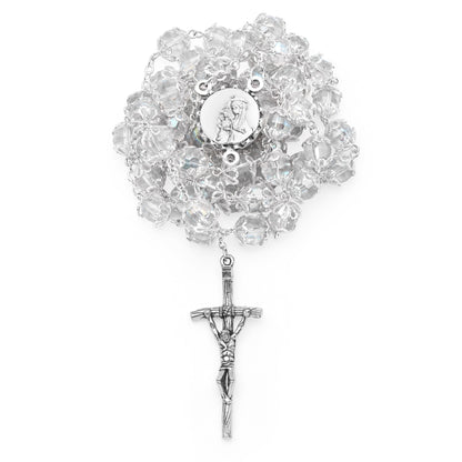 MONDO CATTOLICO ROMA Prayer Beads Mater Ecclesiae Rosary in Transparent Beads