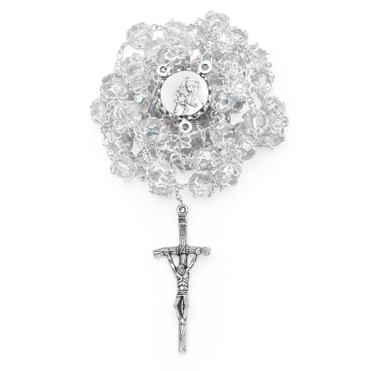MONDO CATTOLICO ROMA Prayer Beads Mater Ecclesiae Rosary in Transparent Beads