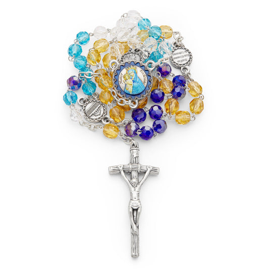 MONDO CATTOLICO Prayer Beads 48 cm (18.89 in) / 6 mm (0.23 in) Mater Ecclesiae Shades Of Crystal Rosary