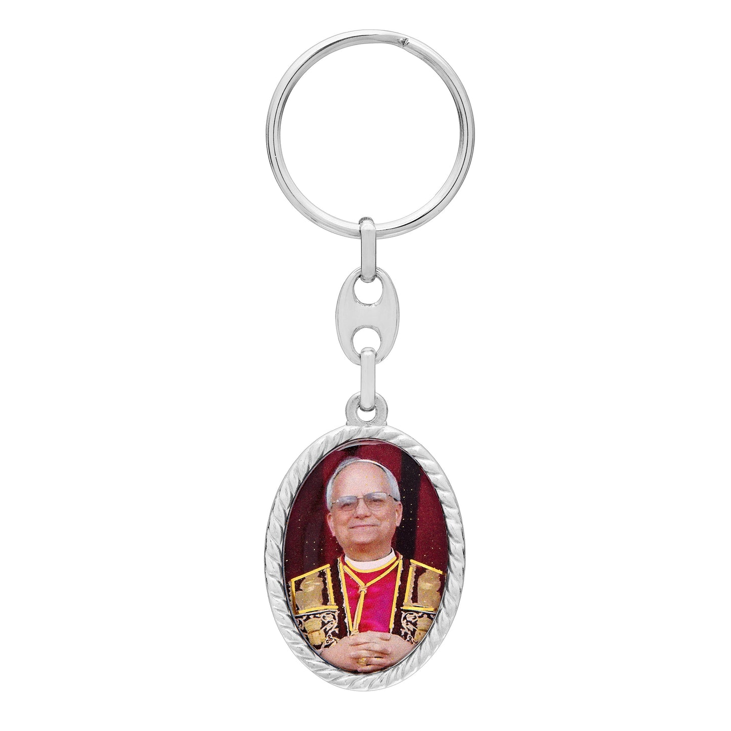 Mondo Cattolico Keychains Metal Keychain Featuring Pope Leo XIV