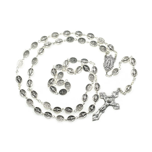 MONDO CATTOLICO Prayer Beads Metal rosary effigy of the Miraculous Madonna