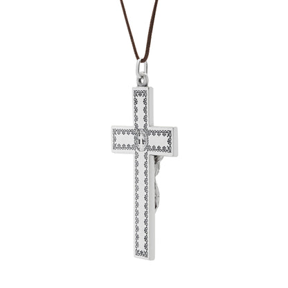 MONDO CATTOLICO ROMA Pendant 8 cm (3.15 in) Metal St. Benedict Crucifix Pendant with Red Enamel and Decorative Details
