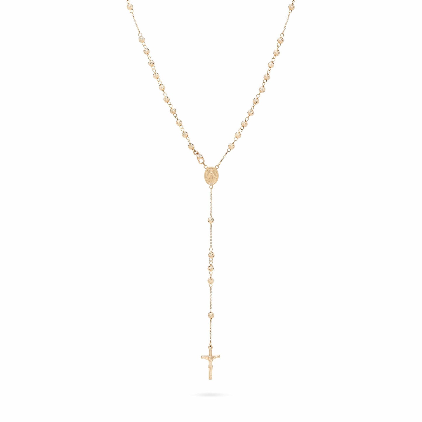 MONDO CATTOLICO Prayer Beads 41 cm (16.14 in) / 5 mm (0.19 in) Miraculous Mary Yellow Gold Rosary