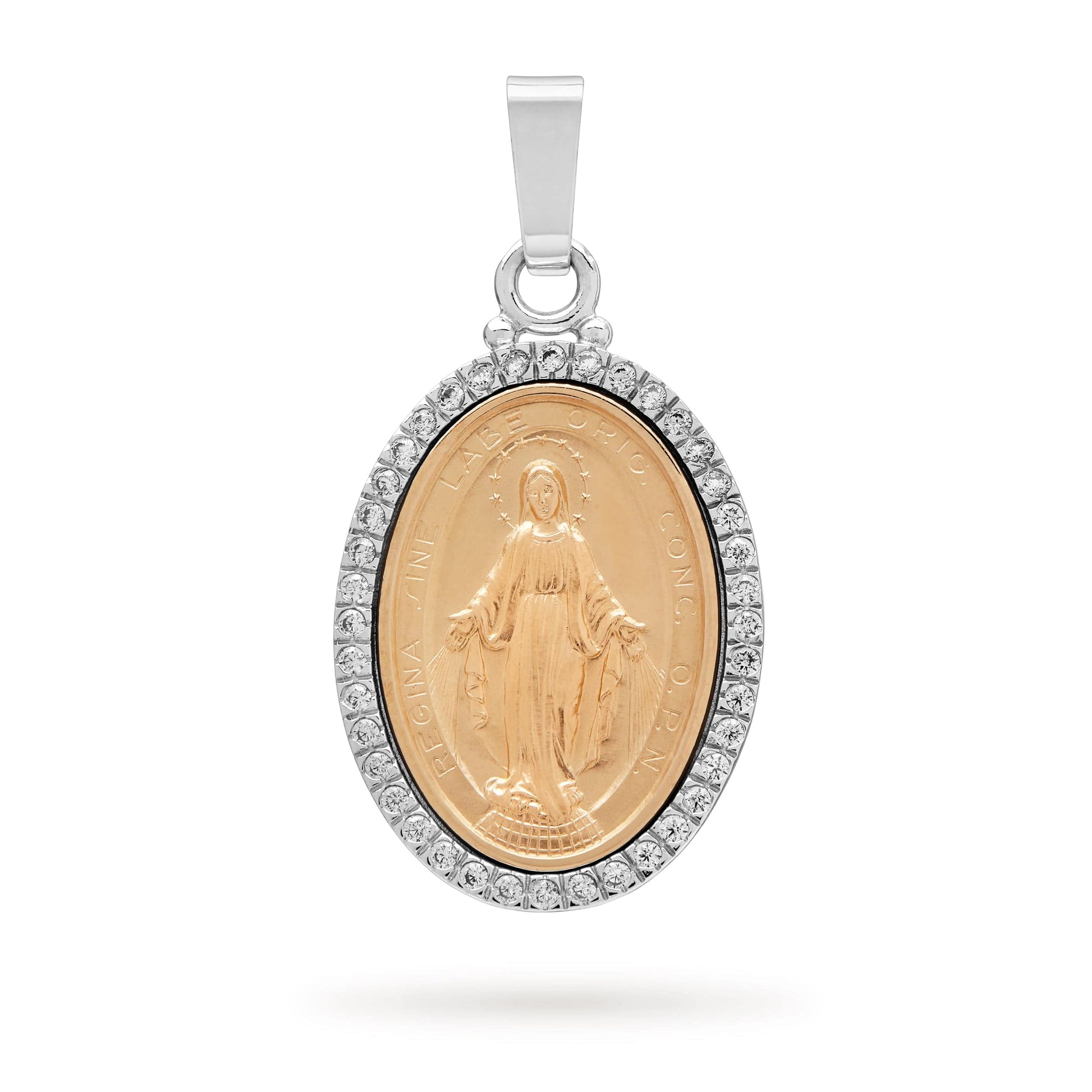 MONDO CATTOLICO Jewelry Miraculous Medal Bicolor Gold
