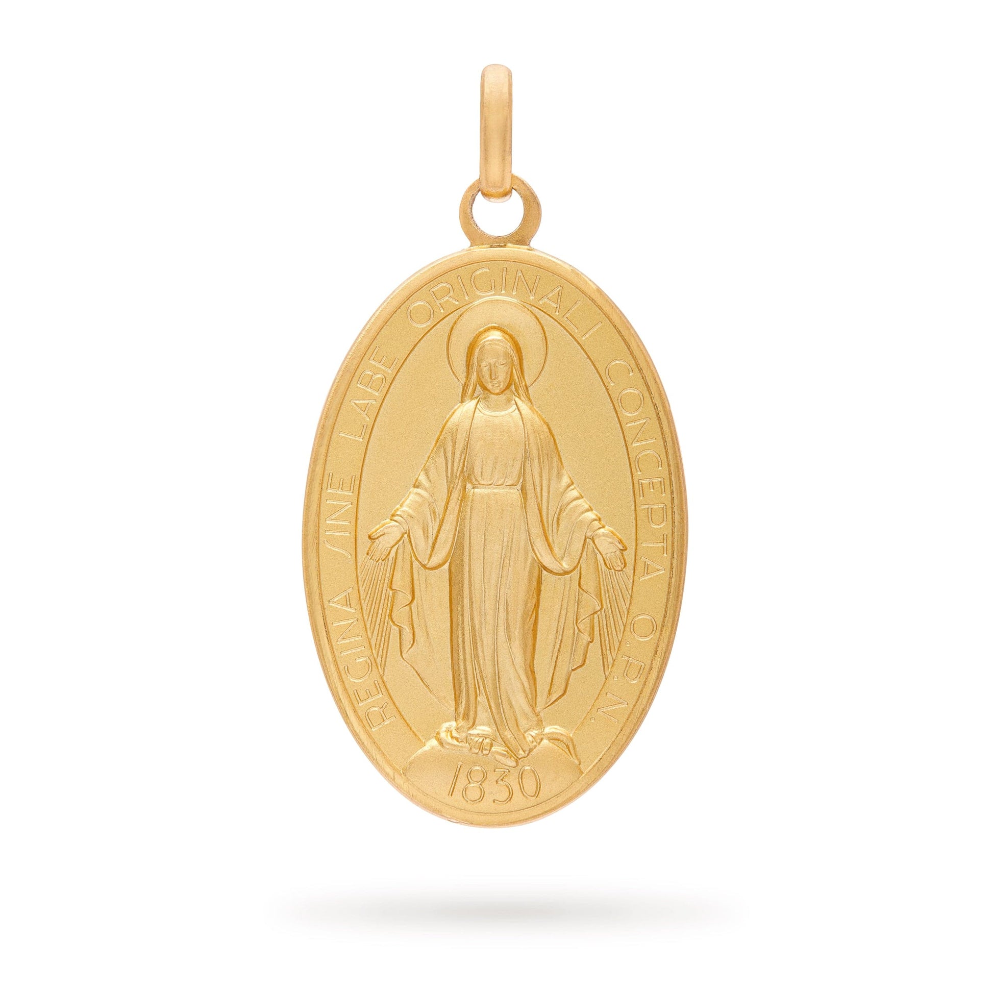  Colgante de oro amarillo de 14 k con medalla milagrosa