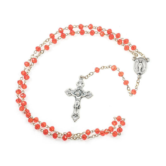 MONDO CATTOLICO Prayer Beads Miraculous Virgin Rosary Faceted Beads