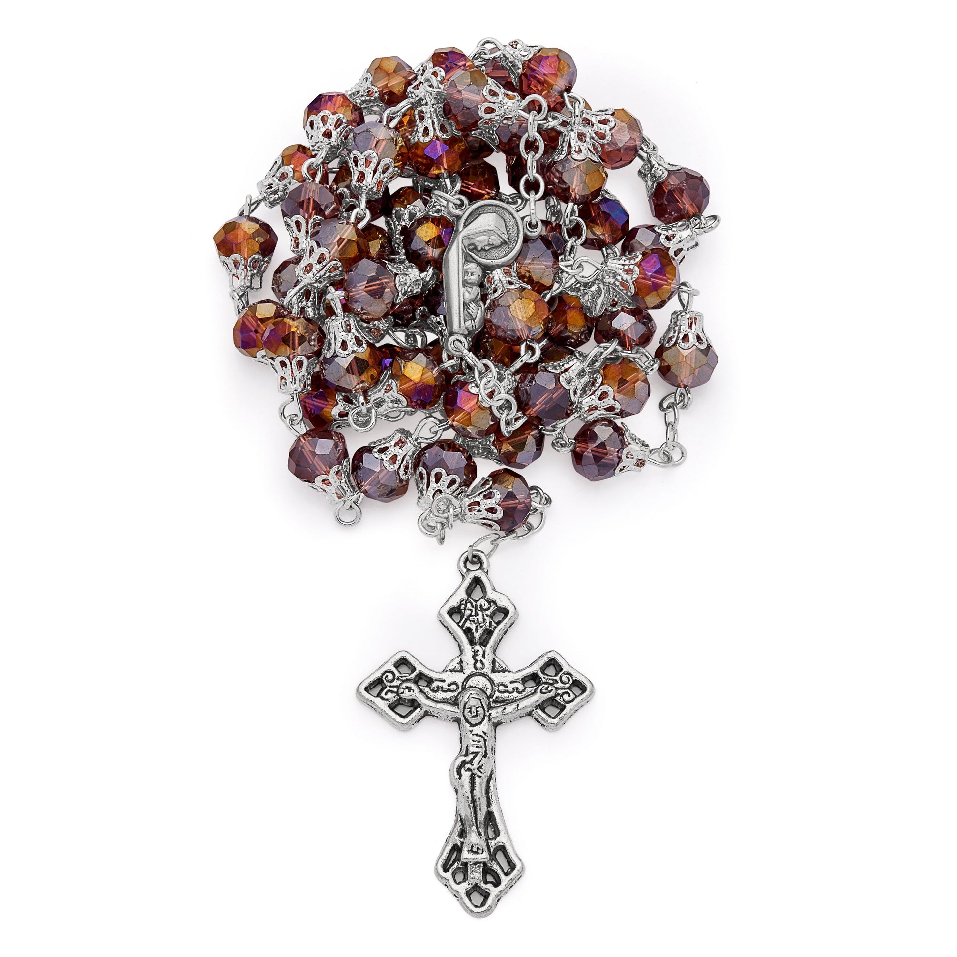 MONDO CATTOLICO ROMA Prayer Beads Mother Mary with Child Rosary in Hot Air Balloon Beads