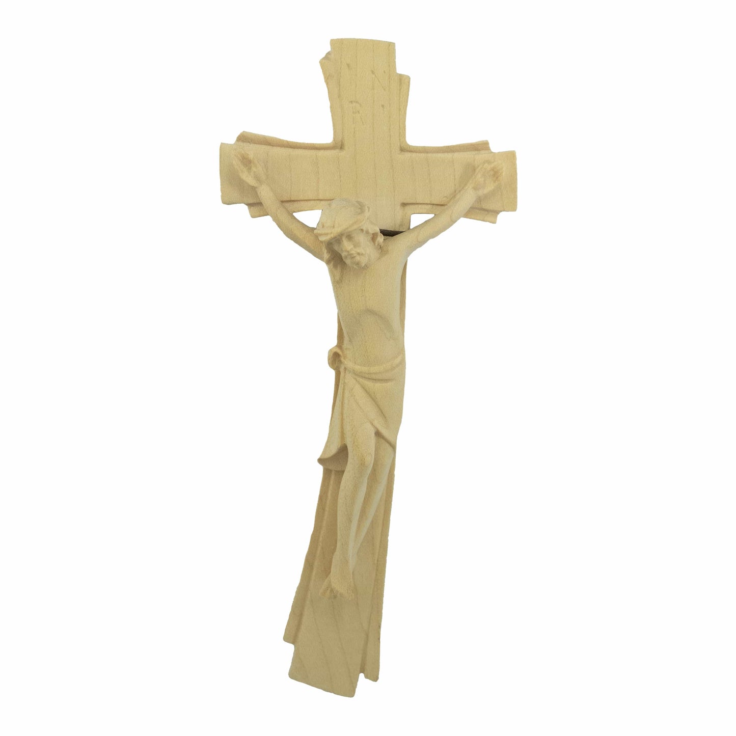 MONDO CATTOLICO 20 cm (7.87 in) Natural Wood Crucifix Modern Style