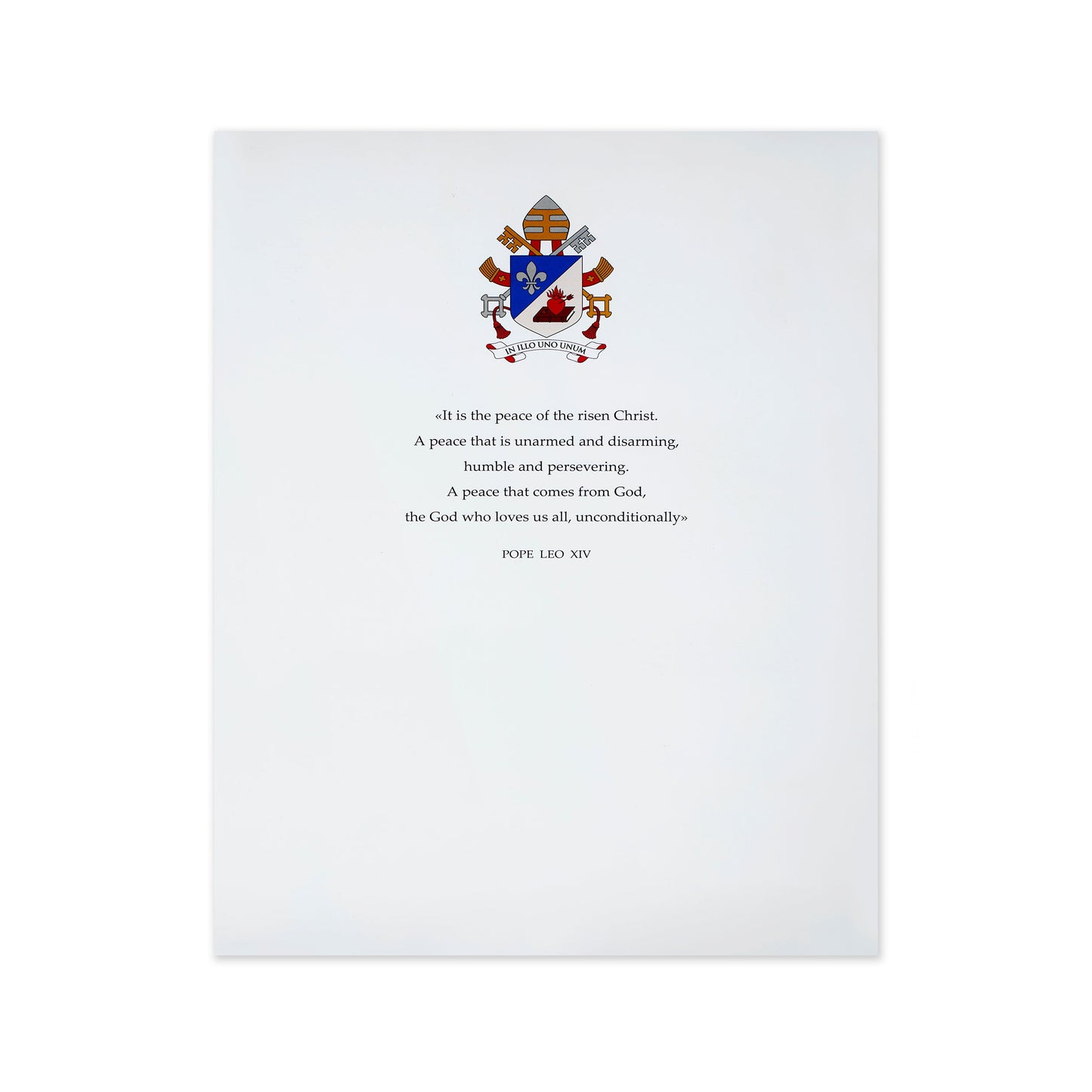 MONDO CATTOLICO ROMA English Official Image of Pope Leo XIV