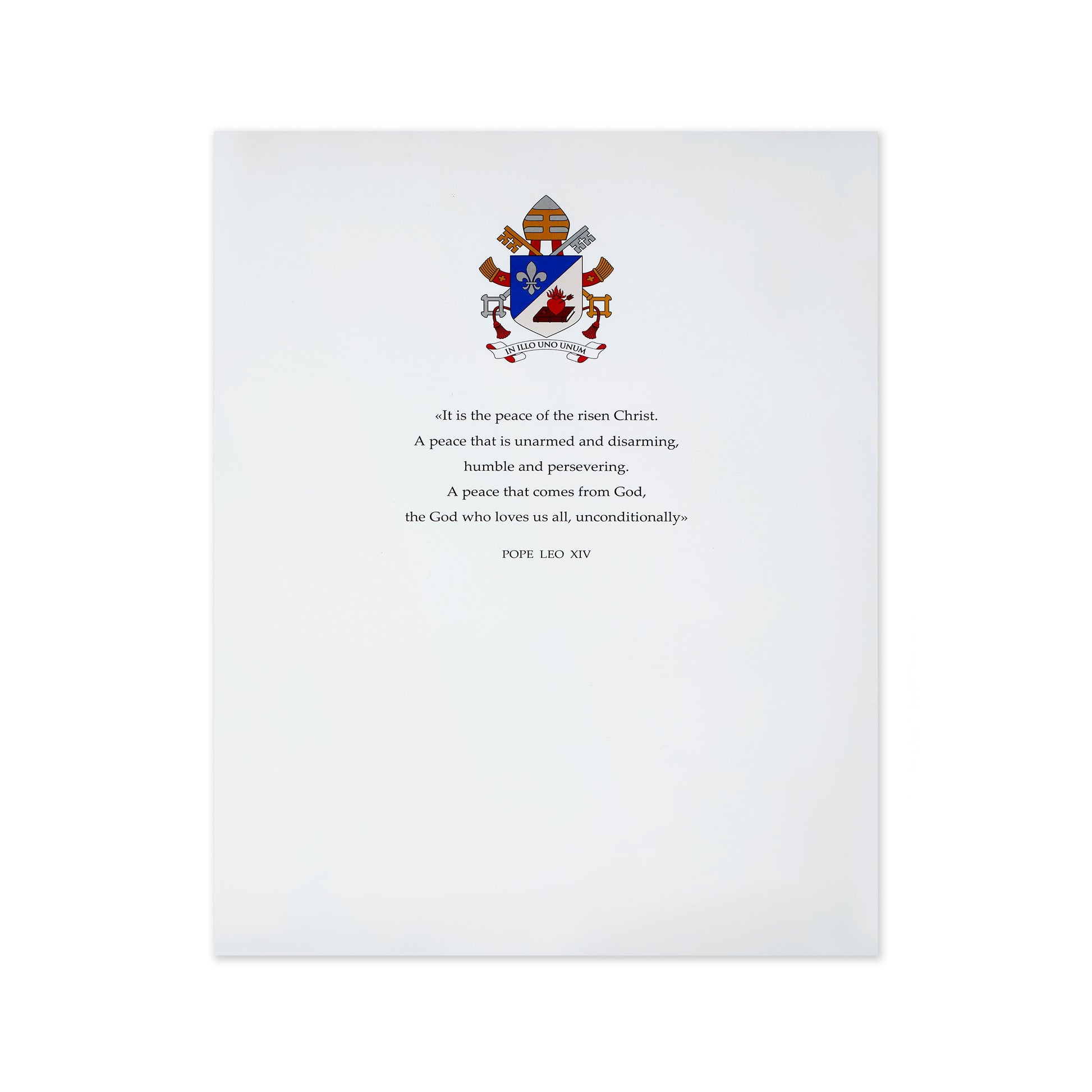 MONDO CATTOLICO ROMA English Official Image of Pope Leo XIV