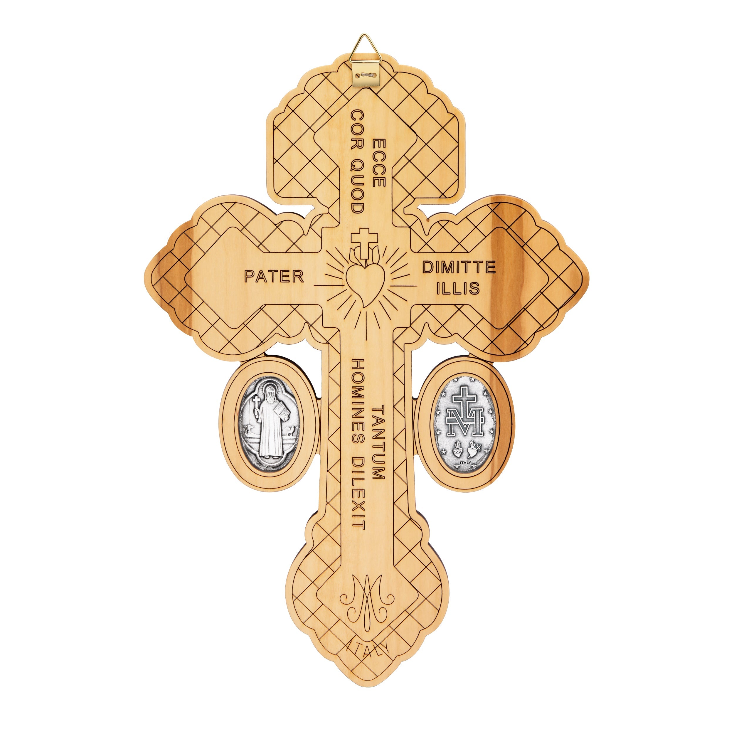 Olive Wood Cross of Forgiveness | MONDO CATTOLICO