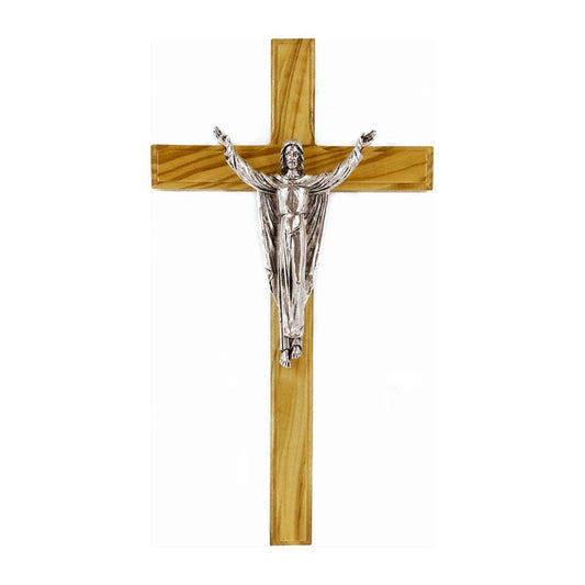 MONDO CATTOLICO 20 cm (7.87 in) Olive Wood Risen Christ Crucifix