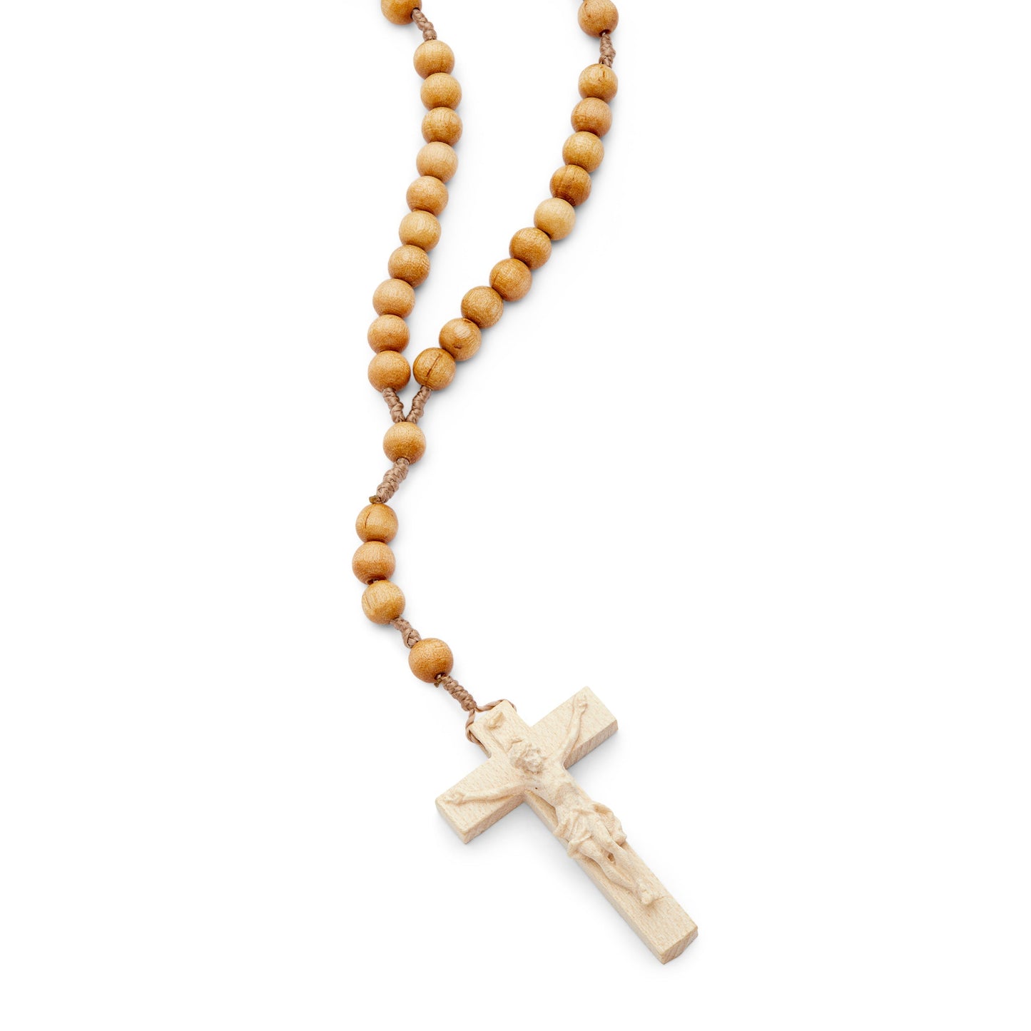MONDO CATTOLICO Prayer Beads 35 cm (13.77 in) / 7 mm (0.27 in) Olive Wood Rosary