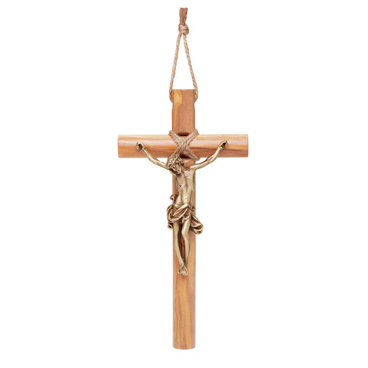 MONDO CATTOLICO 19 cm (7.48 in) Olive Wood St. Benedict Crucifix