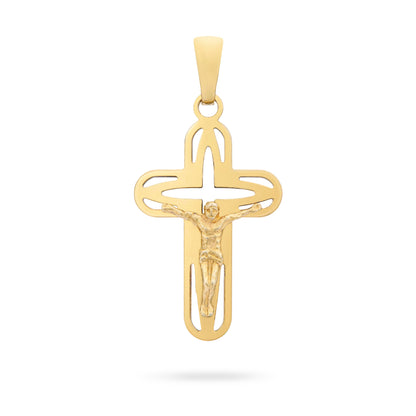 MONDO CATTOLICO ROMA 30 mm (1.18 in) Openwork Gold Plated Crucifix