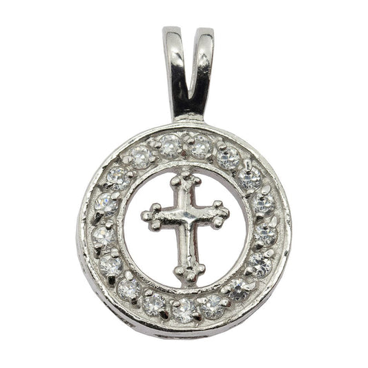 MONDO CATTOLICO Openwork Medal Pendant with Cross