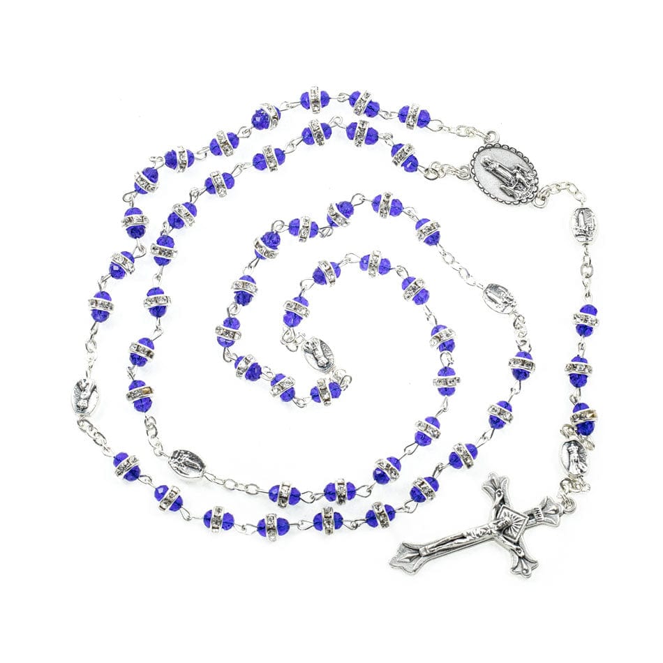 MONDO CATTOLICO Prayer Beads 54 cm (21.25 in) / 6 mm (0.23 in) Our Lady of Fatima Rosary in Faceted Rondelles